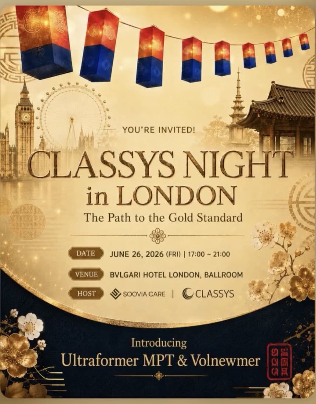 SOOVIA CARE to Host "CLASSYS Night in London" at Bvlgari Hotel London